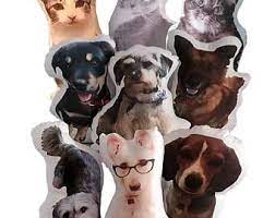 Custom pet pillow made in usa. Huggable Pet Photo Pillow 1 Or 2 Sided Personalized Custom Etsy Pet Photo Pillow Pet Photo Gifts Custom Pet Pillow