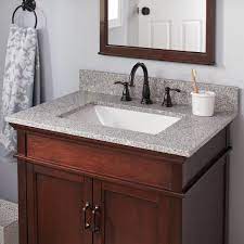 All products >> kitchen top,bath top,sink >> bathroom countertop, vanity top. Home Decorators Collection 37 In W X 19 In D Granite Vanity Top In Napoli 36196 The Home Depot