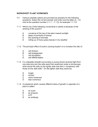 Check spelling or type a new query. Worksheet Plant Hormones 1 1 Various Possible Options Are