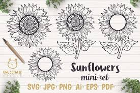 Download Sunflower Monograms Svg Sunflower Mini Bundle Sunflower Cl Free Design Of The Week Design Bundles