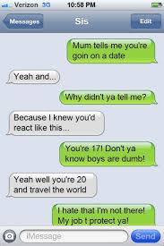 Laughing excessively at his corny jokes,; 15 Ways How Every Brother Shares His Love With His Sister Sister Quotes Funny Very Funny Texts Funny Text Messages