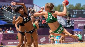 The game is similar to standard handball, but it is played on sand instead of on a solid floor. Beach Handball News Athletes Highlights More