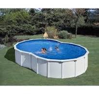 Kit piscine hors sol acier en 8 VARADERO avec renforts en U