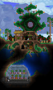 Dryad S House With An Apiary And A Secret Greenhouse Made With Chad S Furniture Mod And Jenosis Furniture Food An Terraria Dryad Terrarium Base Terrarium