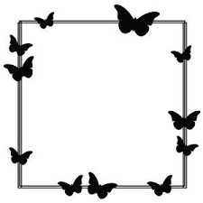 Background Border Design Black And White Butterfly Silhouette Design Store Sarah Hurley In 2020 Colorful Borders Design Floral Border Design Front Page Design