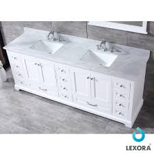 ( 5.0 ) out of 5 stars 2 ratings , based on 2 reviews current price $133.43 $ 133. Dukes 84 White Double Vanity White Carrara Marble Top White Square Sinks And 34 Mirrors Lexora