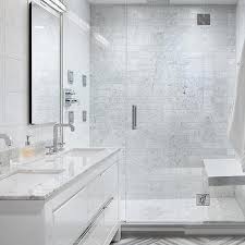 It was the best way to take an earthy floor tile and make it work with blue grey. Grey Marble Bathroom Floor Design Ideas