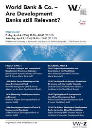 The world bank in austria. Wirtschaftsuniversitat Wien World Bank Co Are Development Banks Still Relevant 2014 Economic Development Days Veranstaltungen