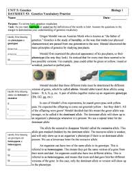 Isosceles scalene equilateral acute/equiangular 5. Unit 5 Genetics Daysheet 53 Genetics Vocabulary Practice Answer Key Fill Online Printable Fillable Blank Pdffiller