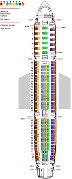 airline seating charts boeing airbus aircraft seat maps