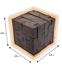 Exterior pieces fit together as one snug frame, but the center is where you'll find your challenge. 3d Wooden Brain Teaser Puzzle For Kids Adults Boxiki