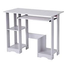 Sliding doors and cord cutouts make for chic media consoles in the living room by keeping all eyes on the tv instead of the tech clutter. Industrial Desk Study Writing Table For Home Office White Tianzjin Computer Desk With Storage Shelves 35 4 Sturdy Office Desk With Cpu Stand White Furniture Home Kitchen Fcteutonia05 De