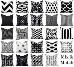 Black And White Lumbar Pillow Cover Black Pillow Covers Black And White Pillows Black Accent Pillow Black Pillow Sham Couch Pillow White Pillow Cover Black Pillows Black Pillow Covers White Pillow Covers Black Pillows