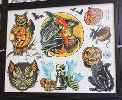 Check spelling or type a new query. Pin By Holly Richardson On Ink Inc Halloween Tattoo Flash Tattoo Flash Art Halloween Tattoos