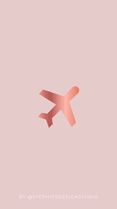 Free Instagram Highlight Icon Rose Gold Stephies Design Studio Airplane In 2020 Instagram Highlight Icons Free Instagram Stunning Wallpapers