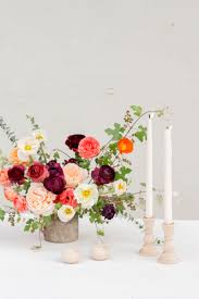 Colorful Garden Rose And Poppy Centerpiece Centerpieces Colorful Garden Floral Arrangements
