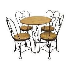 Ice Cream Parlor Tables And Chairs Twisted Wire Parlor Table Table And Chair Sets Wrought Iron Furniture