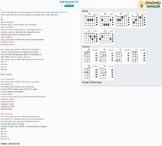 Maybe you would like to learn more about one of these? Chord Bad Reputation Joan Jett Tab Song Lyric Sheet Guitar Ukulele Chords Vip