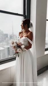 Minimal Wedding Dresses Online Shop Rent Liza Ray Bridal Showroom Nyc Manhattan Jolie Price Minimal Wedding Dress Online Wedding Dress Stylish Wedding Dresses