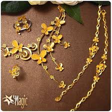 黃金套組 翩翩情意 詠信珠寶金飾 gold fashion necklace gold necklace designs gold bangles design