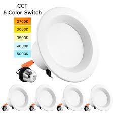 It is measured in kelvins (abbreviated to k), and the higher the number, the 'cooler' the white (3500 k): Luxrite 4 Led Recessed Can Lights Color Selectable 2700k 3000k 3500k 4000k 5000k Dimmable 750 Lumens