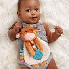 Highland Cow Itzy Friends Lovey Plush + Teether Toy