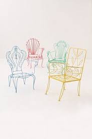 Flores Lawn Chairs Pink Twine Metal Patio Chairs Colorful Chairs Iron Chair