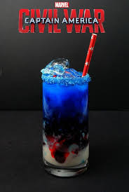 Captain America Civil War Trailer Poster And A Cocktail Too Recipe Drinks Alcohol Recipes Alcohol Recipes Yummy Drinks