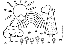 Free coloring pages to print or color online. Wallpaper Landscape Natural Scenery Landscape Coloring Pages
