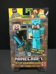 /give @p leather_chestplate 1 0 {display:{color:}} more commands on the minecraft forum. Minecraft Comic Maker Steve In Diamond Armor Action Figure W Comic Book 19 99 Picclick
