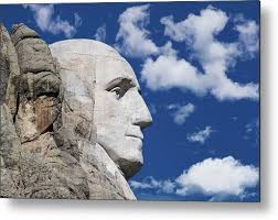 Mount Rushmore Profile of George Washington Metal Print by Tom Mc Nemar