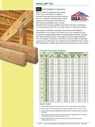 The web is how tall it is, the second is how much it weighs per foot. Parallam Beam Column Bending