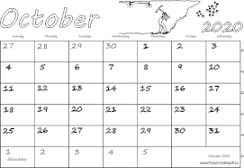 Our shared calendars are provided free of charge for your personal use. October 2020 Canada Calendar Free Printable Pdf