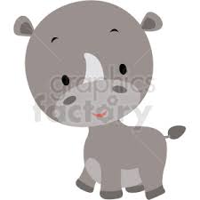 Download Baby Cartoon Rhino Vector Clipart Commercial Use Gif Jpg Png Eps Svg Ai Pdf Clipart 411360 Graphics Factory