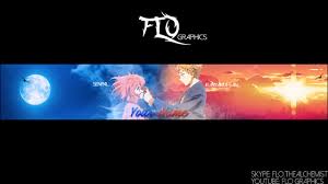 Gaming youtube banner template with old picture effect texture. Kyoukai No Kanata Anime Banner Template 36 Youtube