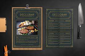 Art Deco Food Beverages Menu Food Menu Restaurant Recipes