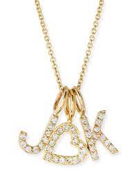 Sarah Chloe Amelia Layered Diamond Initial Necklace In 2021 Diamond Initial Necklace Initial Necklace Initial Necklace Gold