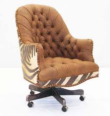 Copper Leather Tufted Office Chair Western Passion