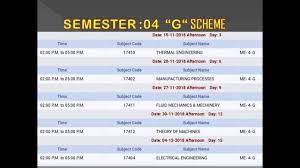 Diploma Winter Exam 2018 19 G Scheme Time Table Carry On Backlog Regular G Scheme Youtube