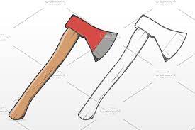 Wooden Axe Axe Drawing Axe Drawing Artwork
