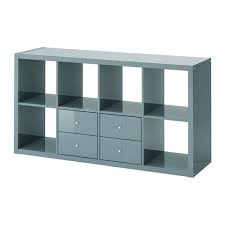 Kallax Open Kast Met 2 Inzetten 2x2 Lades Hoogglans Grijsturkoois Ikea 119 95 147x77x35 Hxbxd Idei Ikea Mebel Polki