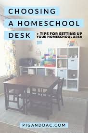 Choosing A Homeschool Desk For Your Homeschool Room Pig Dac In 2020 Homeschool Room Decor Homeschool Rooms Desks For Small Spaces
