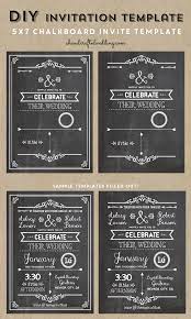 Check Out This Rustic Chic Diy Chalkboard Wedding Invitation Template For Chalkboard Wedding Invitations Homemade Wedding Invitations Wedding Invitations Diy