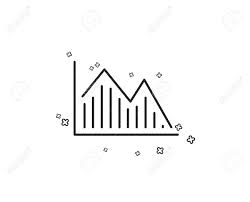 Financial Chart Line Icon Economic Graph Sign Stock Exchange