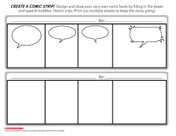 Your Kids Can Combine Creativity And Writing By Filling In These Blank Comic Strips With Their Own Uniq Comic Strip Template Comic Book Template Create A Comic