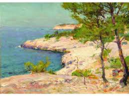 Art Moderne Jean Baptiste Olive Cassis Les Calanques Art En Ligne Fond D Ecran Pop Art Peinture Mer