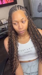 Little Miss Keep Her Hair Done Is Back & I Ate It Up😮‍💨🔥🫰🏾@highlight,  Style: Fulani Knotless W Boho , Color: #4 Braiding Hair