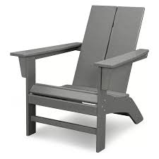 Polywood St Croix Contemporary Adirondack Slate Gray In 2020 Contemporary Adirondack Chairs Polywood Adirondack Chairs Patio Chairs