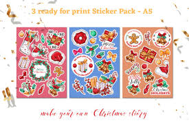 Download Christmas Colors Vector Sticker Pack Graphic By Ilonitta R Creative Fabrica SVG Cut Files