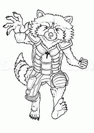 How To Draw Rocket Raccoon Guardians Of The Galaxy Step 21 1 Coloring Pages Monster Coloring Pages Superhero Coloring Pages